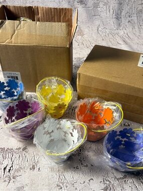 NIB Oriental Trading Mini Tinplate Daisy Pails w/Handles, 24 Count